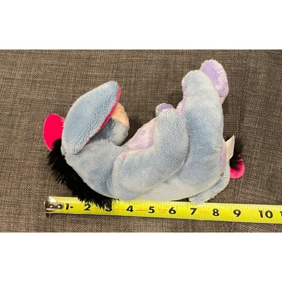 Disney Eeyore Pink Bow 9 inch Plush Blue Donkey - Picture 6 of 6